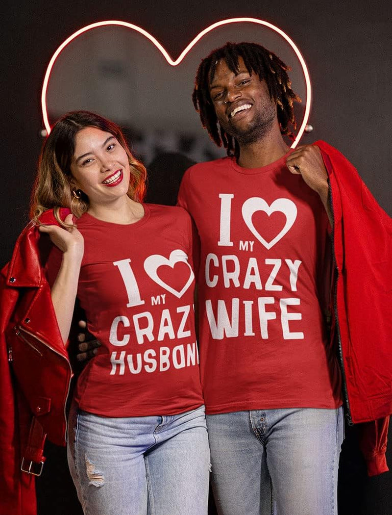 Matching Shirts for Couples Love My Husband Wife Valentines Day T-Shirts