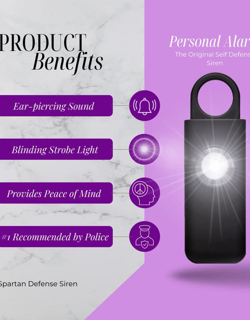 Load image into Gallery viewer, The Original Self Defense Siren – Safety Alarm for Women, Men, Children, Teens, &amp; Elderly W/Sos LED Light &amp; Carabiner. Self Defense Siren Keychain by . 2 Units
