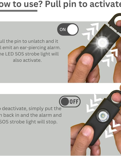 Load image into Gallery viewer, The Original Self Defense Siren – Safety Alarm for Women, Men, Children, Teens, &amp; Elderly W/Sos LED Light &amp; Carabiner. Self Defense Siren Keychain by . 2 Units
